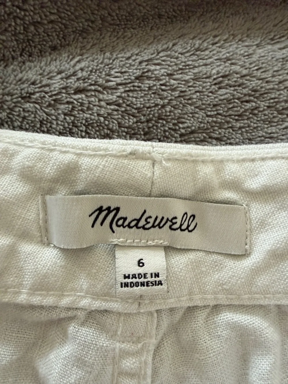 Madewell White Wide-Leg Linen Pants - Picture 3 of 4